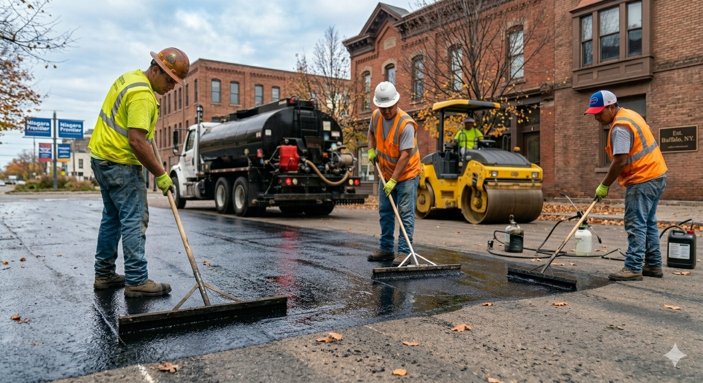 Asphalt repair work in Buffalo NY